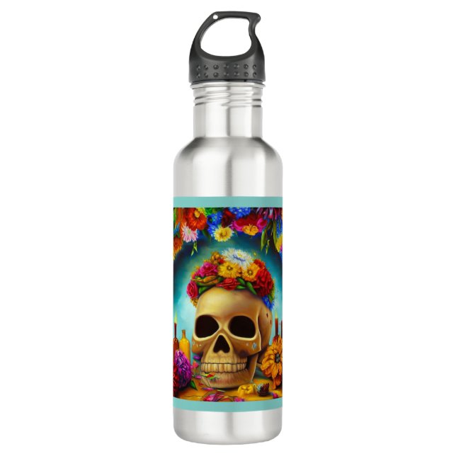 Botella De Agua Día de los Muertos de Ofendra 6 (Anverso)