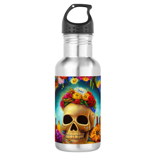 Botella De Agua Día de los Muertos de Ofendra 6 (Anverso)