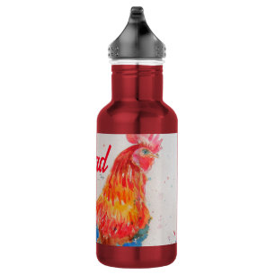 Botella De Agua Día de los Padres de Pintando Color Rojo