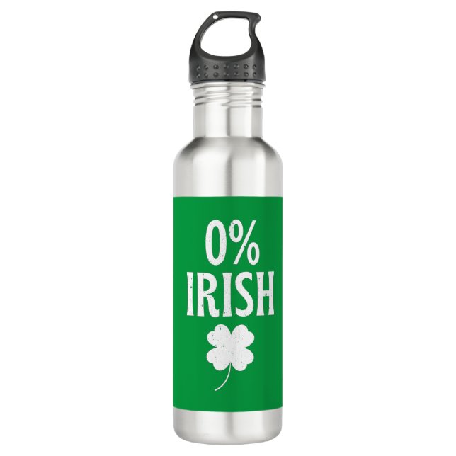Botella De Agua Día de San Patricio 0% Irlandés (Anverso)