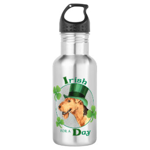 Botella De Agua Día de San Patricio Airedale