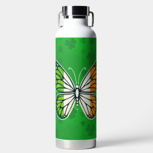 Botella De Agua Día de San Patricio mariposa irlandesa