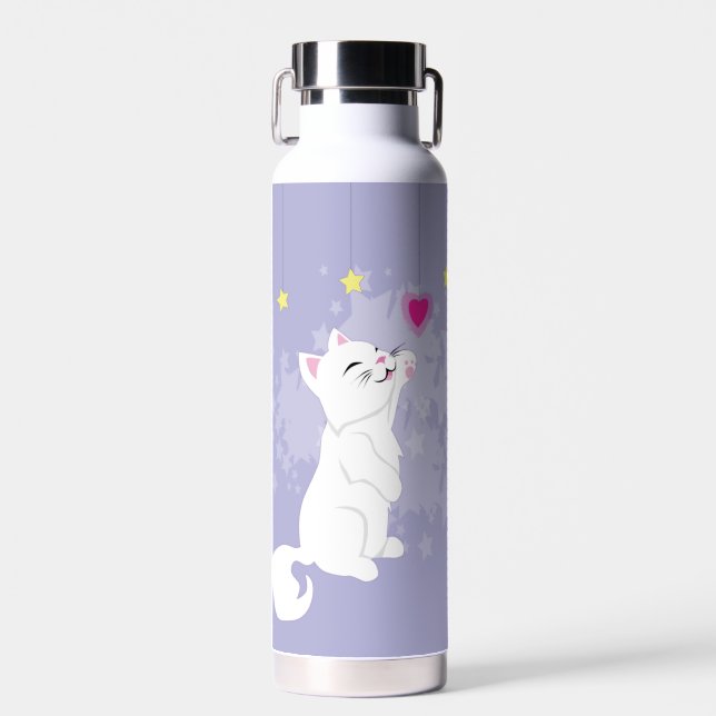 Botella De Agua Día de San Valentín Cat (Delantero)