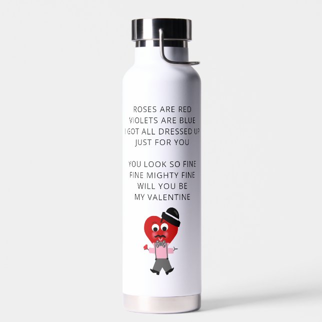 Botella De Agua Día de San Valentín Rosas graciosos son amiguitas  (Izquierdo)