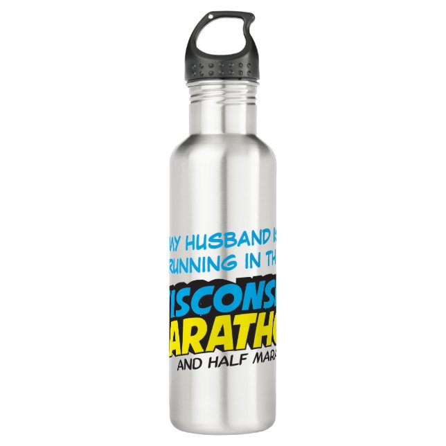Botella De Agua Día del maratón de Wisconsin (Anverso)