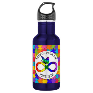 Botella De Agua Día del Orgullo Autista 18 de junio 2014 Sensibili