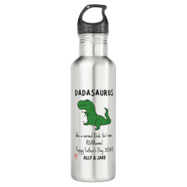Botella De Agua Día del Padre Funny T-rex