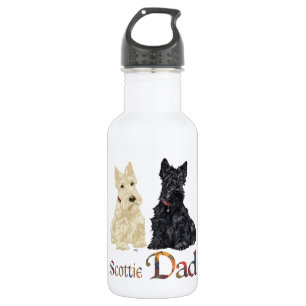 Botella De Agua Día del Padre Terrier Escocés
