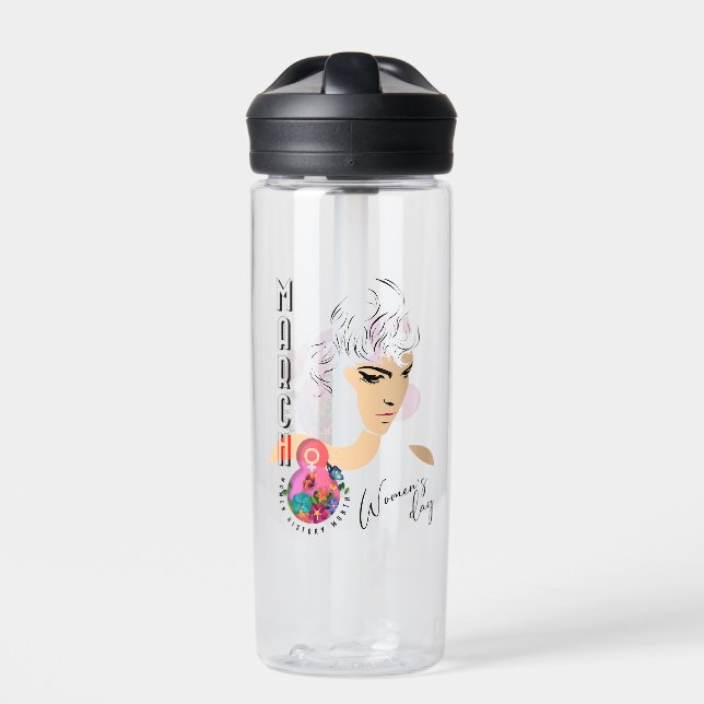 Botella De Agua Día Internacional de la Mujer | 20oz (Delante)