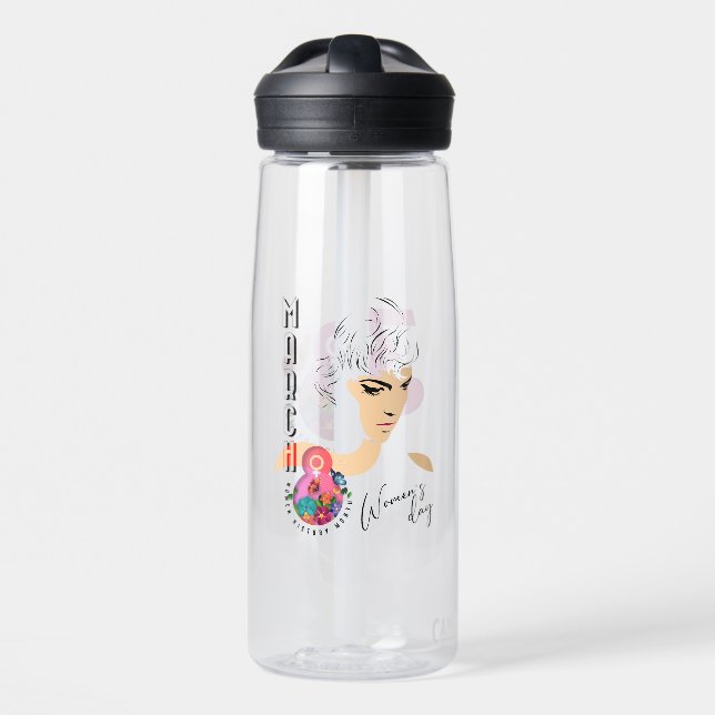 Botella De Agua Día Internacional de la Mujer | 25oz (Delante)
