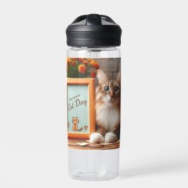 Botella De Agua Día Internacional del Gato