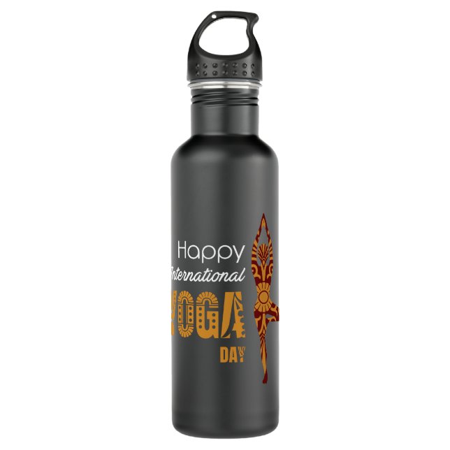 Botella De Agua Día Internacional del Yoga (Anverso)