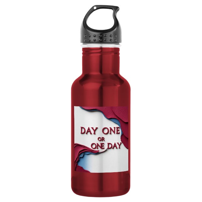 Botella De Agua Día Uno o Un Día (Anverso)