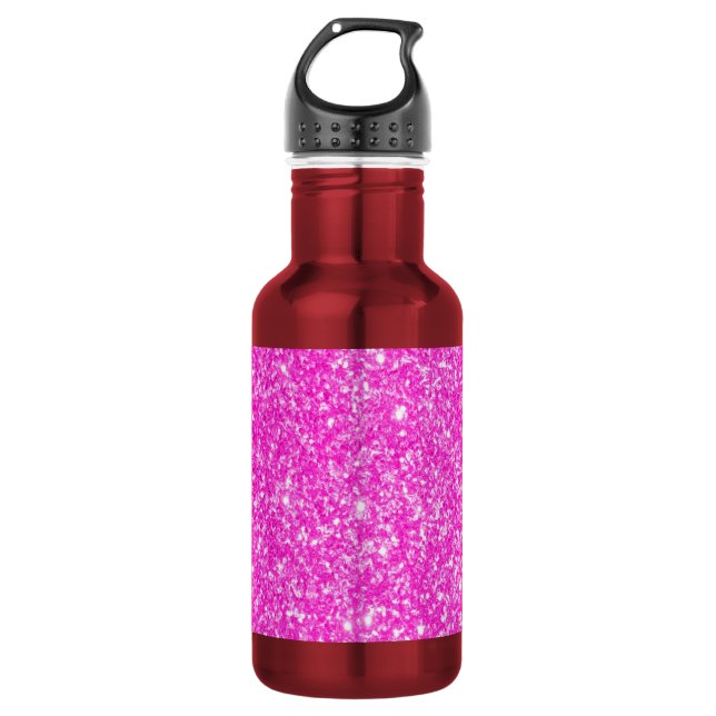 Botella De Agua Diamantina rosada (Anverso)
