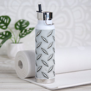 Botella De Agua Diamond Plate Steel