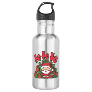 Botella De Agua Dibujo Animado Alegre de Santa Navidad-67748