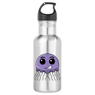 Botella De Agua Dibujo animado de amigo de jalea lila
