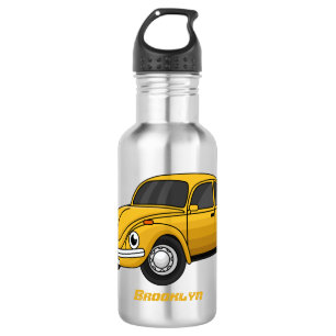 Botella De Agua Dibujo animado de coche clásico