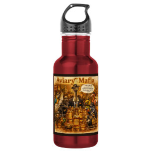 Botella De Agua Dibujo animado de la mafia aviar: humor de la fami
