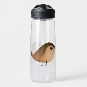 Botella De Agua Dibujo animado de pájaro gorrión lindo