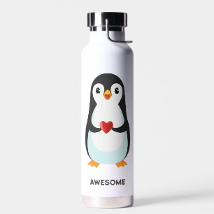 Botella De Agua Dibujo animado de pingüino divertido y lindo