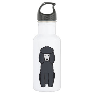 Botella De Agua Dibujo animado del perro de caniche