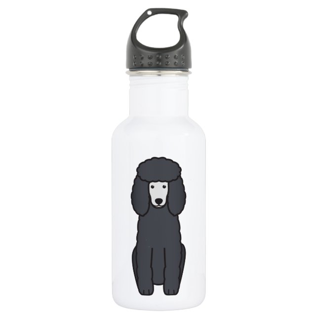 Botella De Agua Dibujo animado del perro de caniche (Anverso)