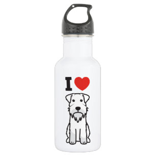 Botella De Agua Dibujo animado del perro del Schnauzer miniatura