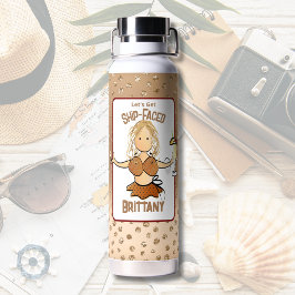 Botella De Agua Dibujo animado femenino divertido bikini brillo pu