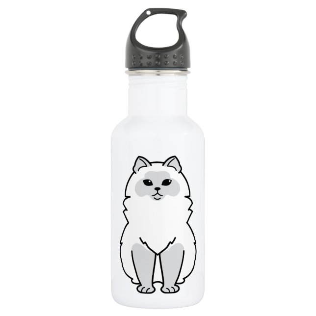 Botella De Agua Dibujo animado Himalayan del gato (Anverso)
