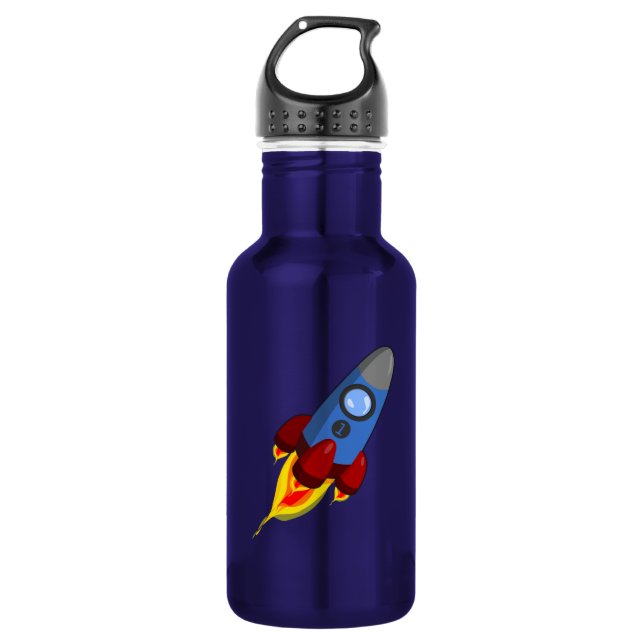 Botella De Agua Dibujo animado Rocketship (Anverso)