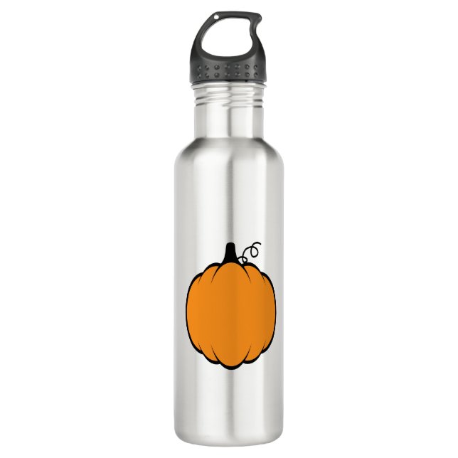 Botella De Agua Dibujo de calabaza de temporada de otoño (Anverso)