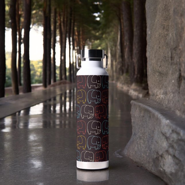 Botella De Agua Dibujo de elefantes (Water Bottle)