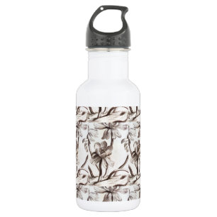 Botella De Agua Dibujo de flor