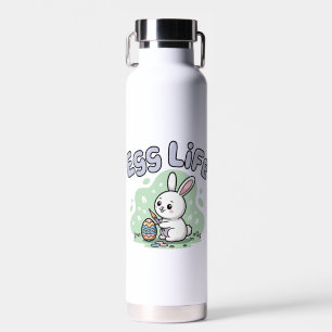 Botella De Agua Dibujo de la vida del huevo de conejo de Pascua de