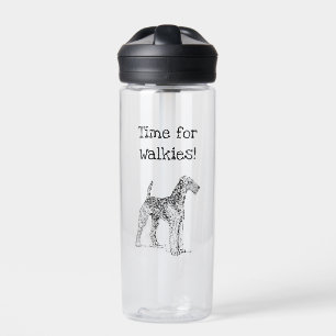 Botella De Agua Dibujo de Perro Elegante de Airedale Terrier