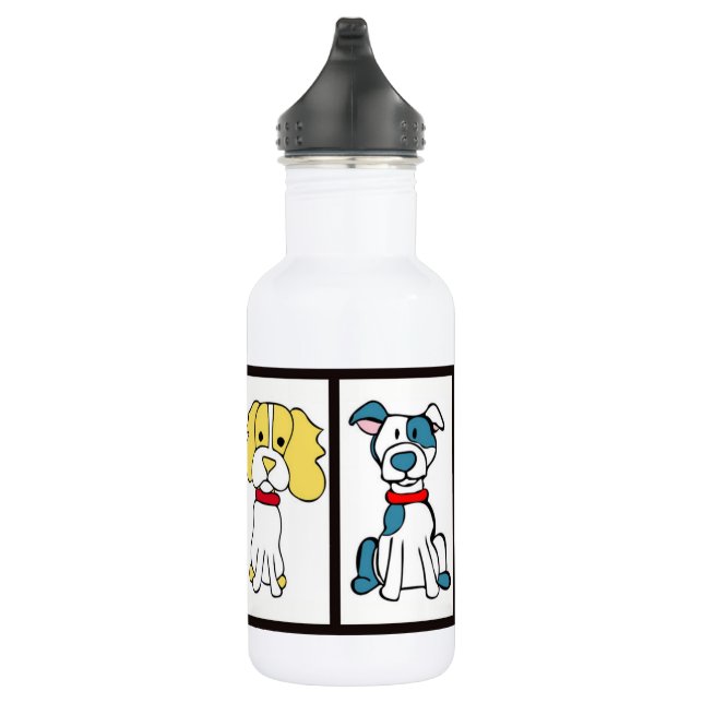 Botella De Agua Dibujo de perros (Derecha)