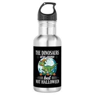 Botella De Agua Dibujo divertido de bruja de Halloween de dinosaur