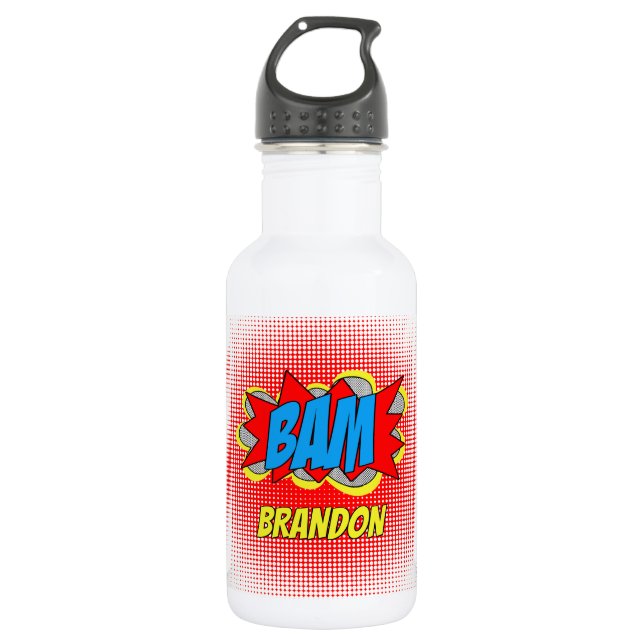 Botella De Agua Dibujo Divertido Personalizado Libro de Cómic Esti (Anverso)