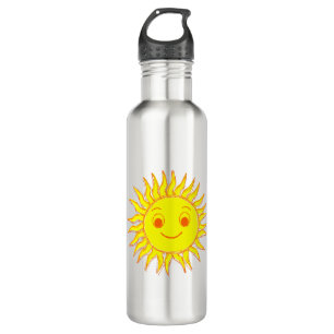 Botella De Agua Dibujo feliz de cara al sol