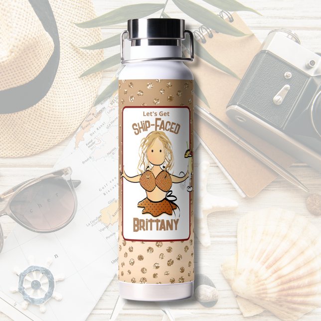 Botella De Agua Dibujos animados femeninos divertidos bikini brill (Subido por el creador)