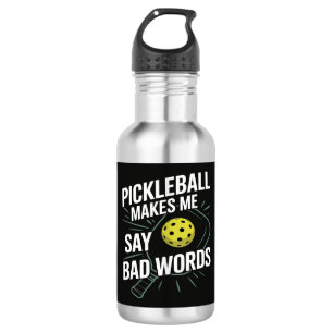 Botella De Agua Dibujos Divertidos de Pickleball Me Hacen Decir Pa