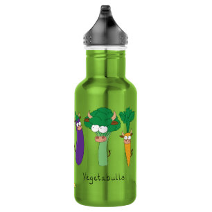 Botella De Agua Dibujos Divertidos de Verduras para Niños Adorable