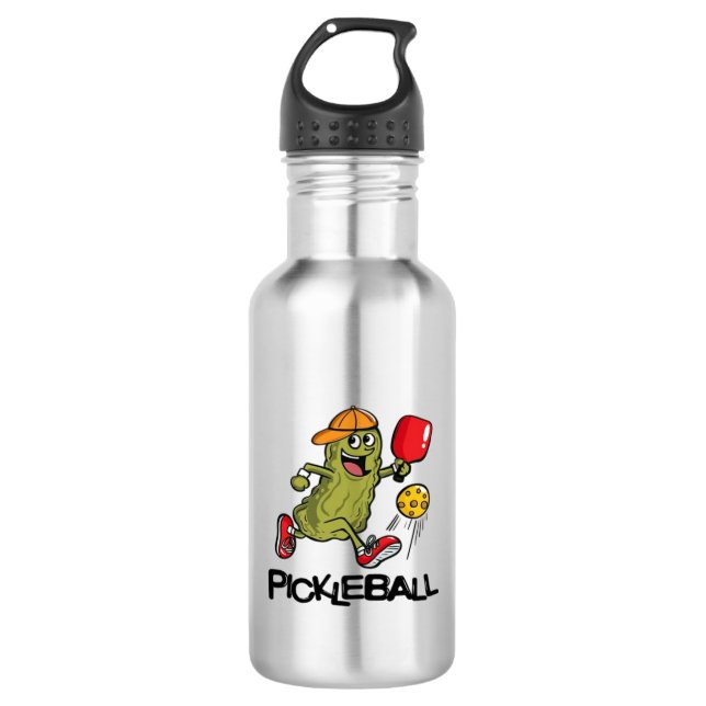 Botella De Agua Dill funny jugando pickleball  (Anverso)