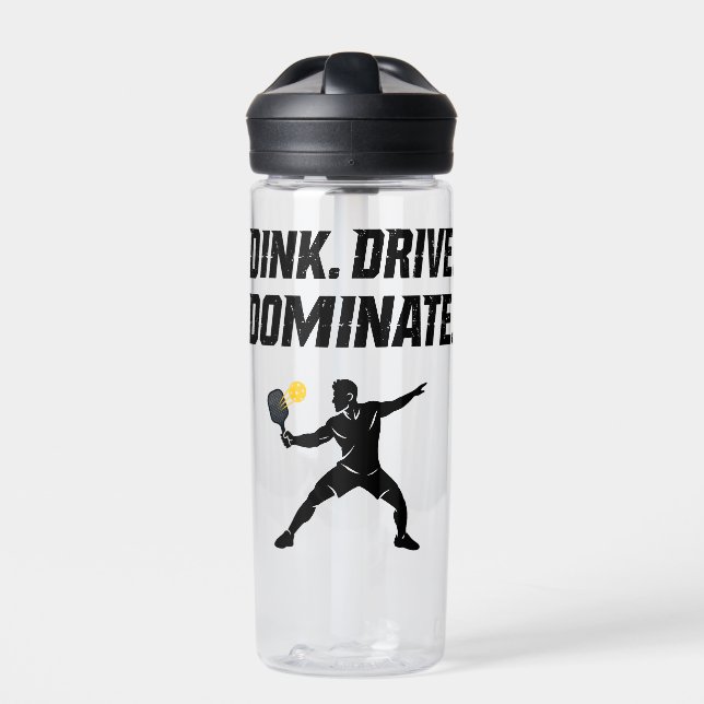 Botella De Agua Dink Drive Dominate - Graphic Pickleball Statement (Delante)