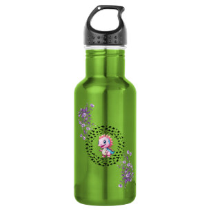 Botella De Agua dino lindo y gracioso