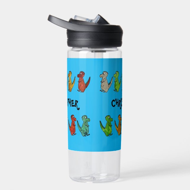 Botella De Agua Dino Personalizada Para Niños (Derecho)