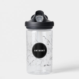 Botella De Agua Dinosaur Fossil Bones Custom Name School