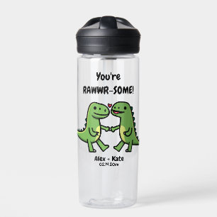 Botella De Agua Dinosaur Valentines