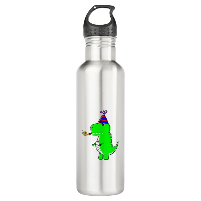 Botella De Agua Dinosaurio Cute Happy Birday (Anverso)